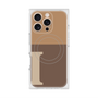 プレミアムスクエアケース with MagSafe［ オリジナル - initial two tone - I brown ］