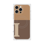 プレミアムスクエアケース with MagSafe［ オリジナル - initial two tone - I brown ］