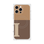 プレミアムスクエアケース with MagSafe［ オリジナル - initial two tone - I brown ］