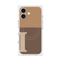 プレミアムスクエアケース with MagSafe［ オリジナル - initial two tone - I brown ］