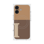 プレミアムスクエアケース with MagSafe［ オリジナル - initial two tone - I brown ］