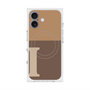 プレミアムスクエアケース with MagSafe［ オリジナル - initial two tone - I brown ］