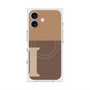 プレミアムスクエアケース with MagSafe［ オリジナル - initial two tone - I brown ］