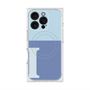 プレミアムスクエアケース with MagSafe［ オリジナル - initial two tone - I blue ］