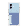 プレミアムスクエアケース with MagSafe［ オリジナル - initial two tone - I blue ］
