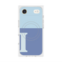 プレミアムスクエアケース with MagSafe［ オリジナル - initial two tone - I blue ］