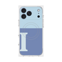 プレミアムスクエアケース with MagSafe［ オリジナル - initial two tone - I blue ］