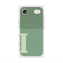 プレミアムスクエアケース with MagSafe［ オリジナル - initial two tone - I green ］