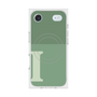 プレミアムスクエアケース with MagSafe［ オリジナル - initial two tone - I green ］