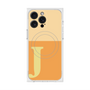 プレミアムスクエアケース with MagSafe［ オリジナル - initial two tone - J orange ］