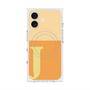 プレミアムスクエアケース with MagSafe［ オリジナル - initial two tone - J orange ］