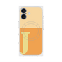 プレミアムスクエアケース with MagSafe［ オリジナル - initial two tone - J orange ］