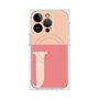 プレミアムスクエアケース with MagSafe［ オリジナル - initial two tone - J pink ］