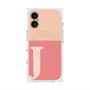 プレミアムスクエアケース with MagSafe［ オリジナル - initial two tone - J pink ］