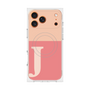 プレミアムスクエアケース with MagSafe［ オリジナル - initial two tone - J pink ］