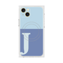 プレミアムスクエアケース with MagSafe［ オリジナル - initial two tone - J blue ］