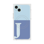 プレミアムスクエアケース with MagSafe［ オリジナル - initial two tone - J blue ］
