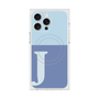 プレミアムスクエアケース with MagSafe［ オリジナル - initial two tone - J blue ］