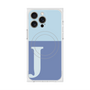 プレミアムスクエアケース with MagSafe［ オリジナル - initial two tone - J blue ］