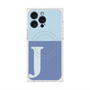 プレミアムスクエアケース with MagSafe［ オリジナル - initial two tone - J blue ］