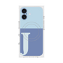 プレミアムスクエアケース with MagSafe［ オリジナル - initial two tone - J blue ］