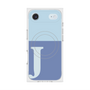 プレミアムスクエアケース with MagSafe［ オリジナル - initial two tone - J blue ］