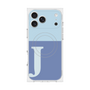 プレミアムスクエアケース with MagSafe［ オリジナル - initial two tone - J blue ］