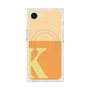 プレミアムスクエアケース with MagSafe［ オリジナル - initial two tone - K orange ］