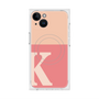 プレミアムスクエアケース with MagSafe［ オリジナル - initial two tone - K pink ］