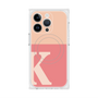 プレミアムスクエアケース with MagSafe［ オリジナル - initial two tone - K pink ］
