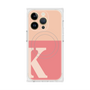 プレミアムスクエアケース with MagSafe［ オリジナル - initial two tone - K pink ］
