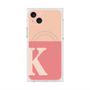 プレミアムスクエアケース with MagSafe［ オリジナル - initial two tone - K pink ］