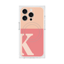 プレミアムスクエアケース with MagSafe［ オリジナル - initial two tone - K pink ］