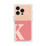 プレミアムスクエアケース with MagSafe［ オリジナル - initial two tone - K pink ］