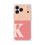 プレミアムスクエアケース with MagSafe［ オリジナル - initial two tone - K pink ］