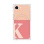 プレミアムスクエアケース with MagSafe［ オリジナル - initial two tone - K pink ］