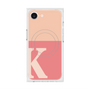 プレミアムスクエアケース with MagSafe［ オリジナル - initial two tone - K pink ］