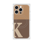プレミアムスクエアケース with MagSafe［ オリジナル - initial two tone - K brown ］