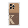 プレミアムスクエアケース with MagSafe［ オリジナル - initial two tone - K brown ］