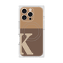プレミアムスクエアケース with MagSafe［ オリジナル - initial two tone - K brown ］