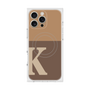 プレミアムスクエアケース with MagSafe［ オリジナル - initial two tone - K brown ］
