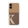 プレミアムスクエアケース with MagSafe［ オリジナル - initial two tone - K brown ］