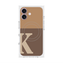 プレミアムスクエアケース with MagSafe［ オリジナル - initial two tone - K brown ］