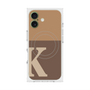 プレミアムスクエアケース with MagSafe［ オリジナル - initial two tone - K brown ］