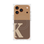 プレミアムスクエアケース with MagSafe［ オリジナル - initial two tone - K brown ］