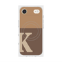 プレミアムスクエアケース with MagSafe［ オリジナル - initial two tone - K brown ］