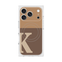 プレミアムスクエアケース with MagSafe［ オリジナル - initial two tone - K brown ］