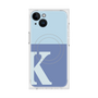 プレミアムスクエアケース with MagSafe［ オリジナル - initial two tone - K blue ］
