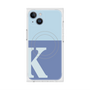 プレミアムスクエアケース with MagSafe［ オリジナル - initial two tone - K blue ］