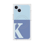プレミアムスクエアケース with MagSafe［ オリジナル - initial two tone - K blue ］